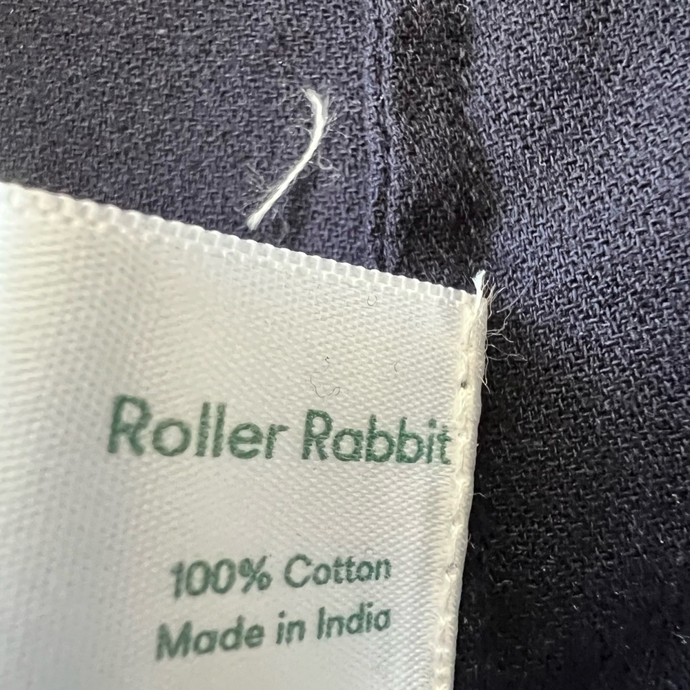New w/ Tags Roller Rabbit Embroidered Dress Faith Size L Blue White Cotton - Picture 12 of 15